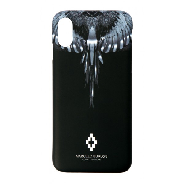 Marcelo Burlon - Wings Silver Cover - iPhone X / - Apple - County of Milan - Printed Case - Avvenice