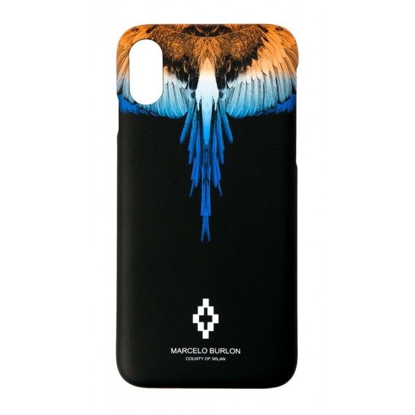 Marcelo Burlon - Cover Wings Orange Blue - iPhone XS Max - Apple - County of Milan - Cover Stampata