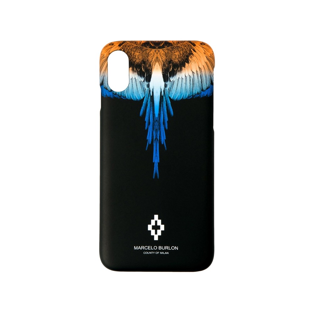 Marcelo Burlon - Wings Orange Blue Cover iPhone XS Max - - County of Milan - Printed Case - Avvenice