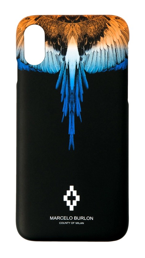 Marcelo Burlon - Wings Orange Blue Cover iPhone XS Max - - County of Milan - Printed Case - Avvenice