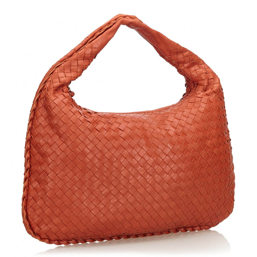 Bottega Veneta Vintage - Intrecciato Hobo Bag - Orange - Leather ...