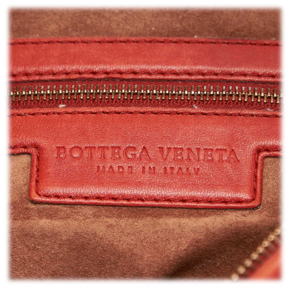 Bottega Veneta Vintage - Intrecciato Hobo Bag - Orange - Leather
