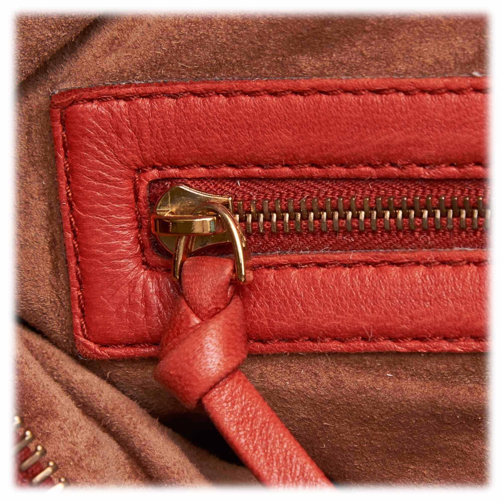 Bottega Veneta Vintage Intrecciato Hobo - Red Hobos, Handbags - BOT209963