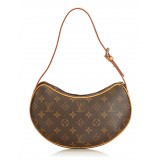 Louis Vuitton Vintage - Monogram Croissant PM Bag - Brown - Monogram Canvas and Leather Handbag - Luxury High Quality