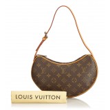 Louis Vuitton Vintage - Monogram Croissant PM Bag - Brown - Monogram Canvas and Leather Handbag - Luxury High Quality