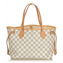 Louis Vuitton Vintage - Damier Azure Neverfull PM Bag - Bianco Avorio Blu - Borsa in Pelle e Tela Damier - Alta Qualità Luxury