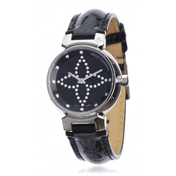 Louis Vuitton Vintage - Diamond Tambour Forever - Silver Black - LV Watch - Luxury High Quality