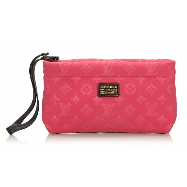 Louis Vuitton Vintage - Monogram Embossed Scuba Clutch Bag - Pink - Canvas Handbag - Luxury High Quality