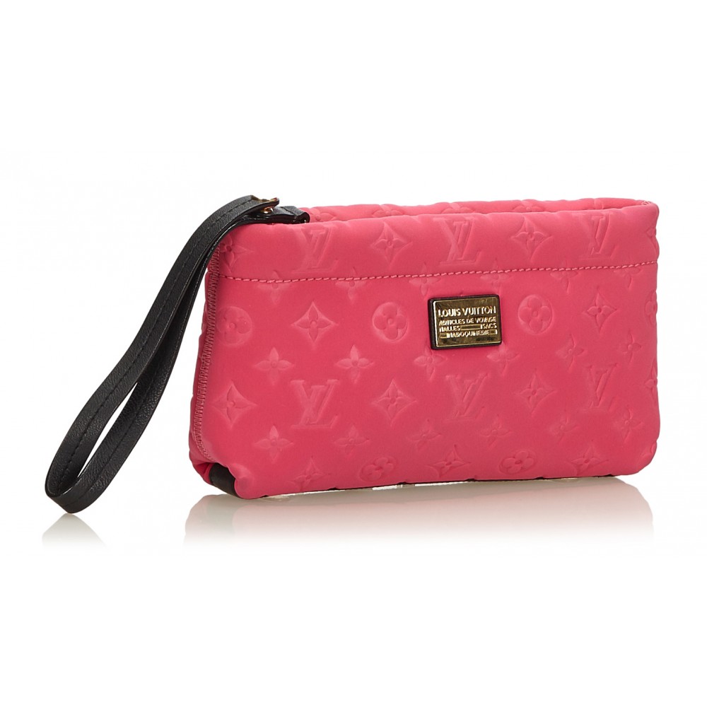 Louis Vuitton Vintage - Monogram Embossed Scuba Clutch Bag - Pink - Canvas Handbag - Luxury High ...