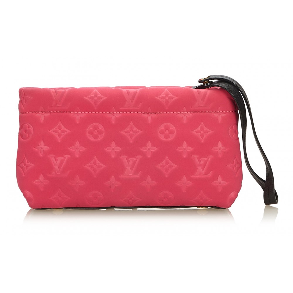 Louis Vuitton Vintage LV lock clutch bag ❤ liked on Polyvore featuring bags,  handbags, clutches,…