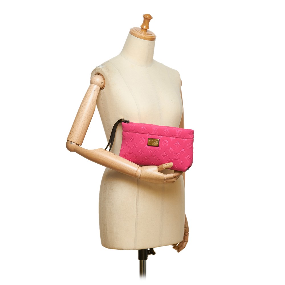 Louis Vuitton Vintage - Monogram Embossed Scuba Clutch Bag - Pink