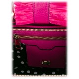 Dolce & Gabbana Vintage - Embellished Leather Box Satchel Bag - Rosa - Borsa in Pelle e Vitello - Alta Qualità Luxury