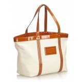 Dolce & Gabbana Vintage - Canvas Tote Bag - Bianco Arancione - Borsa in Pelle e Tessuto - Alta Qualità Luxury