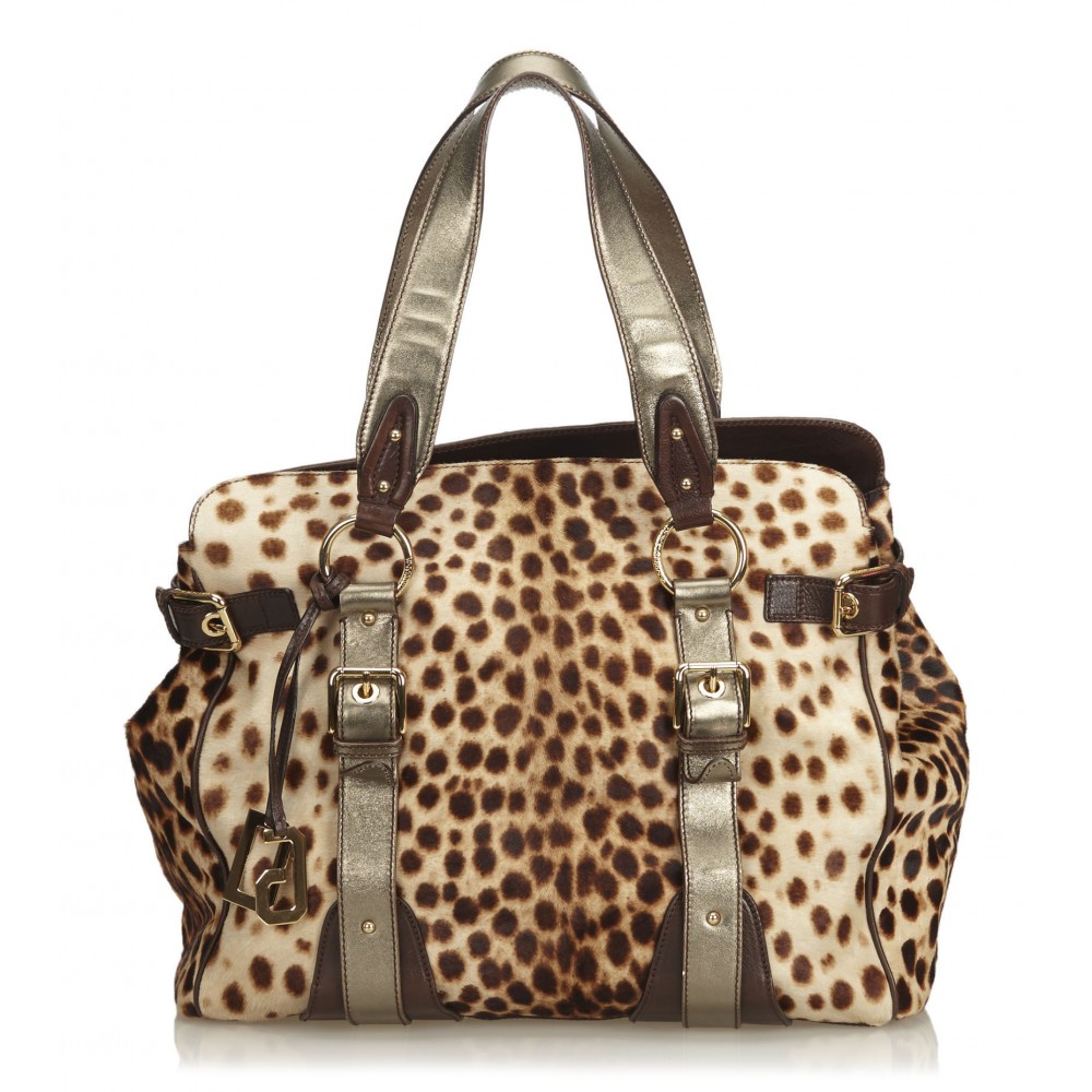 🍀💁🏻‍♀️Dolce & Gabbana Leopard Pony Hair Tote🍀💁🏻‍♀️ – Lucky Divas  Boutique