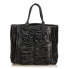 Dolce & Gabbana Vintage - Gathered Leather Tote Bag - Nero - Borsa in Pelle - Alta Qualità Luxury