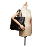 Dolce & Gabbana Vintage - Gathered Leather Tote Bag - Black - Leather Handbag - Luxury High Quality