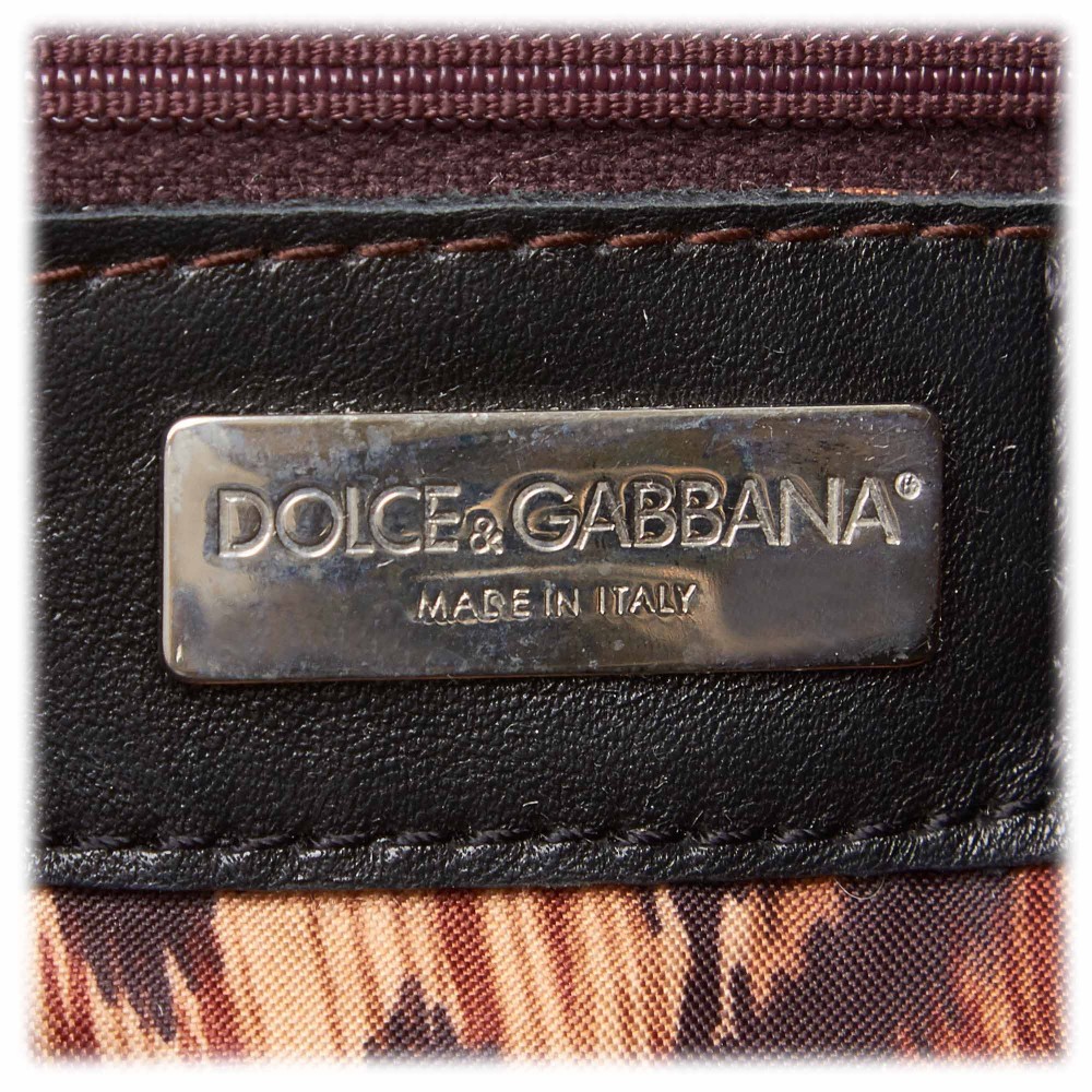 Dolce & Gabbana Vintage - Leather Tote Bag - Black - Leather Handbag ...