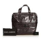 Dolce & Gabbana Vintage - Leather Handbag - Black - Leather Handbag - Luxury High Quality