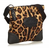 Dolce & Gabbana Vintage - Leopard Printed Cotton Crossbody Bag - Marrone - Borsa in Pelle - Alta Qualità Luxury
