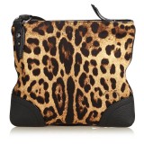 Dolce & Gabbana Vintage - Leopard Printed Cotton Crossbody Bag - Brown - Leather Handbag - Luxury High Quality