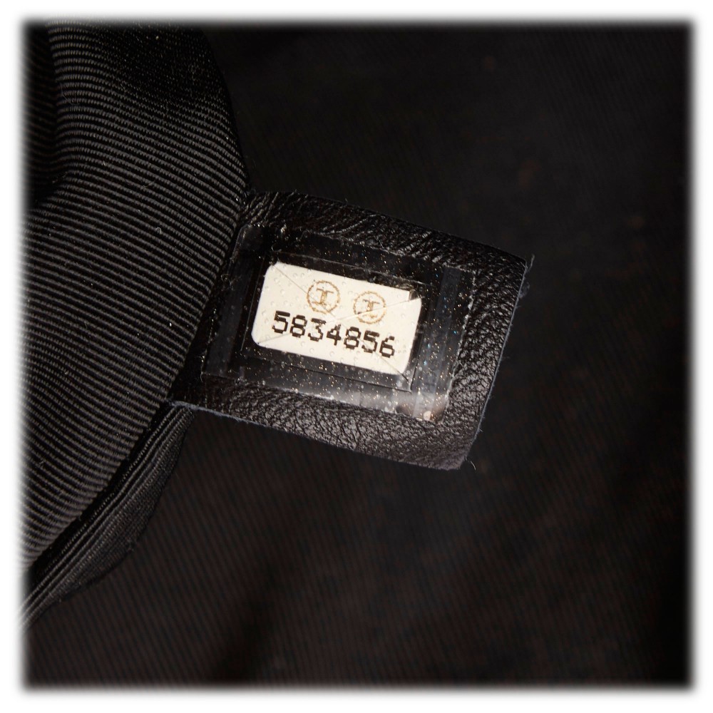 Chanel Vintage - Velour Handbag Bag - Black - Leather and Velour Handbag - Luxury  High Quality - Avvenice