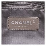 Chanel Vintage - Perforated Leather Flap Bag - Grigio Argento - Borsa in Pelle - Alta Qualità Luxury