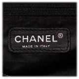 Chanel Vintage - Velour Shoulder Bag - Black - Leather and Lambskin Handbag - Luxury High Quality