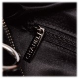 Chanel Vintage - Velour Shoulder Bag - Black - Leather and Lambskin Handbag - Luxury High Quality