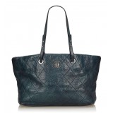Chanel Vintage - Soft Caviar Tote Bag - Blue - Caviar Leather Handbag - Luxury High Quality