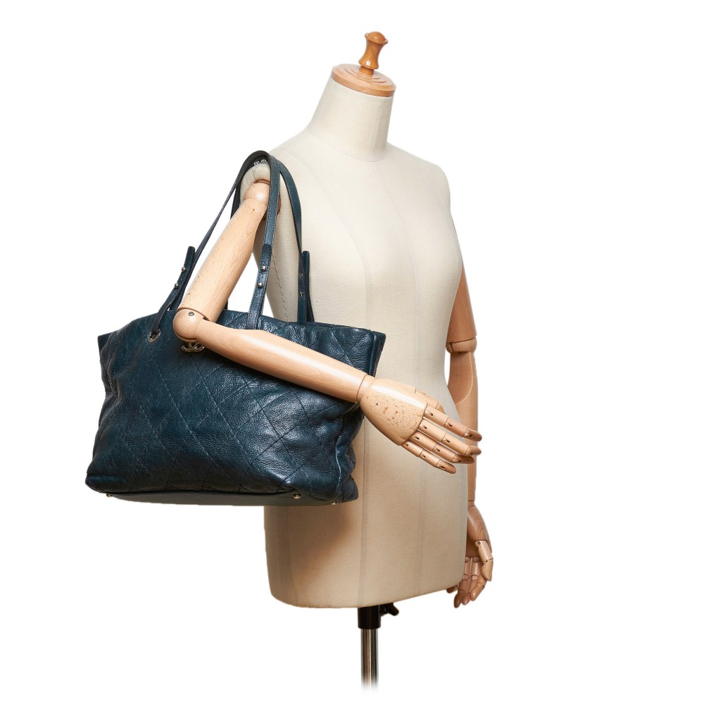 Chanel Vintage - Soft Caviar Tote Bag - Blue - Caviar Leather Handbag -  Luxury High Quality - Avvenice