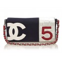 Chanel Vintage - No. 5 Chain Bag - White Ivory - Leather and Canvas Handbag - Luxury High Quality