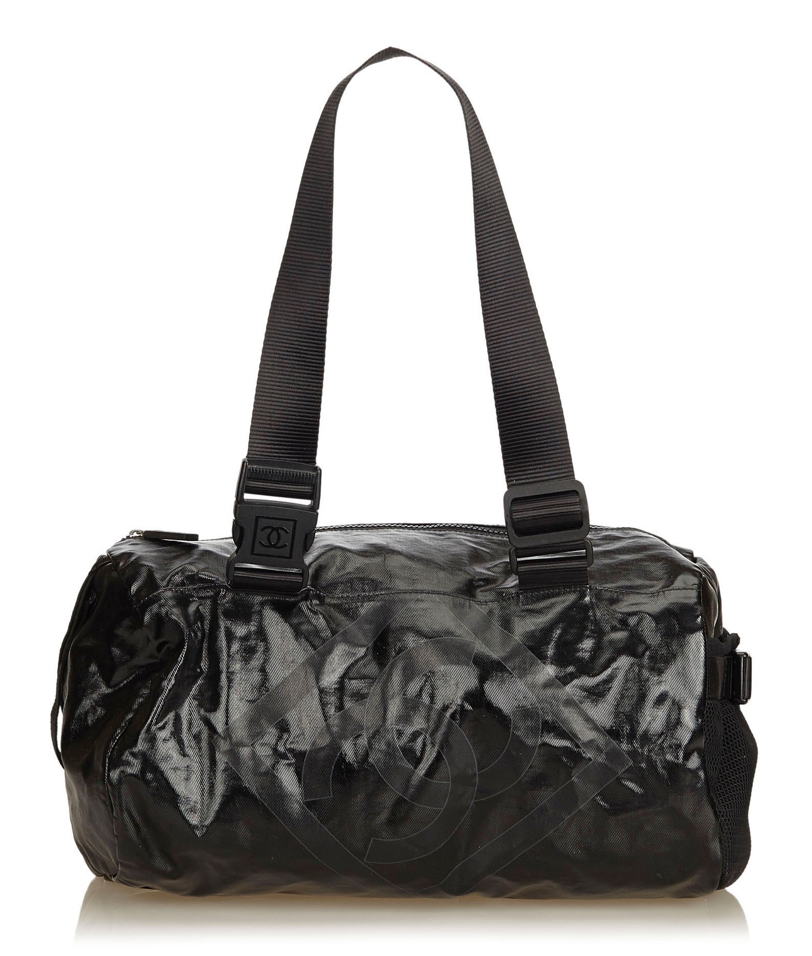 Sold at Auction: Vintage CHANEL Black & Red Lined Shoulder Bag