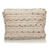 Chanel Vintage - Tweed Chain Envelope Bag - Bianco - Borsa in Tessuto e Tweed - Alta Qualità Luxury