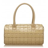 Chanel Vintage - PVC Puzzle Block Handbag Bag - Marrone Beige - Borsa in Pelle e PVC - Alta Qualità Luxury