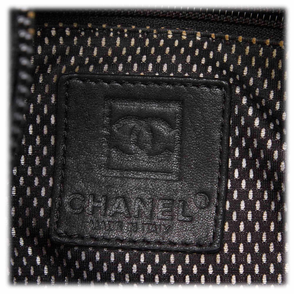 Chanel Vintage - Coated Canvas Sport Line Shoulder Bag - Black