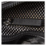 Chanel Vintage - Coated Canvas Sport Line Shoulder Bag - Black - Leather and Canvas Handbag - Luxury High Quality