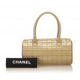 Chanel Vintage - PVC Puzzle Block Handbag Bag - Brown Beige - Leather and PVC Handbag - Luxury High Quality