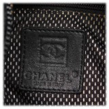 Chanel Vintage - Coated Canvas Sport Line Shoulder Bag - Grey - Leather and Wool Handbag - Luxury High Quality