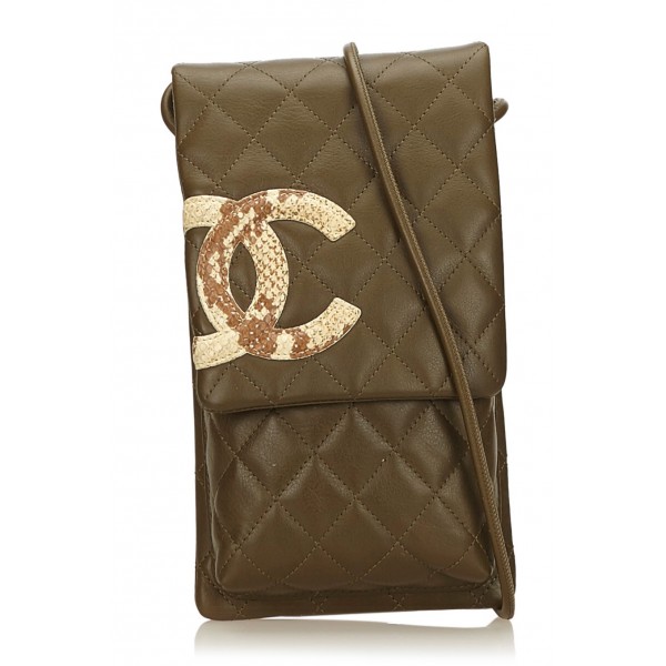 Chanel Vintage - Cambon Ligne Crossbody Bag - Brown - Leather Handbag - Luxury High Quality