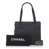 Chanel Vintage - Quilted Matalesse Leather Handbag - Nero - Borsa in Pelle Caviar - Alta Qualità Luxury
