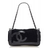 Chanel Vintage - Sport Line Chain Shoulder Bag - Nero - Borsa in Tessuto e Vinile - Alta Qualità Luxury