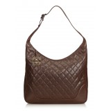 Chanel Vintage - Quilted Caviar Leather Shoulder Bag - Brown - Caviar Leather Handbag - Luxury High Quality