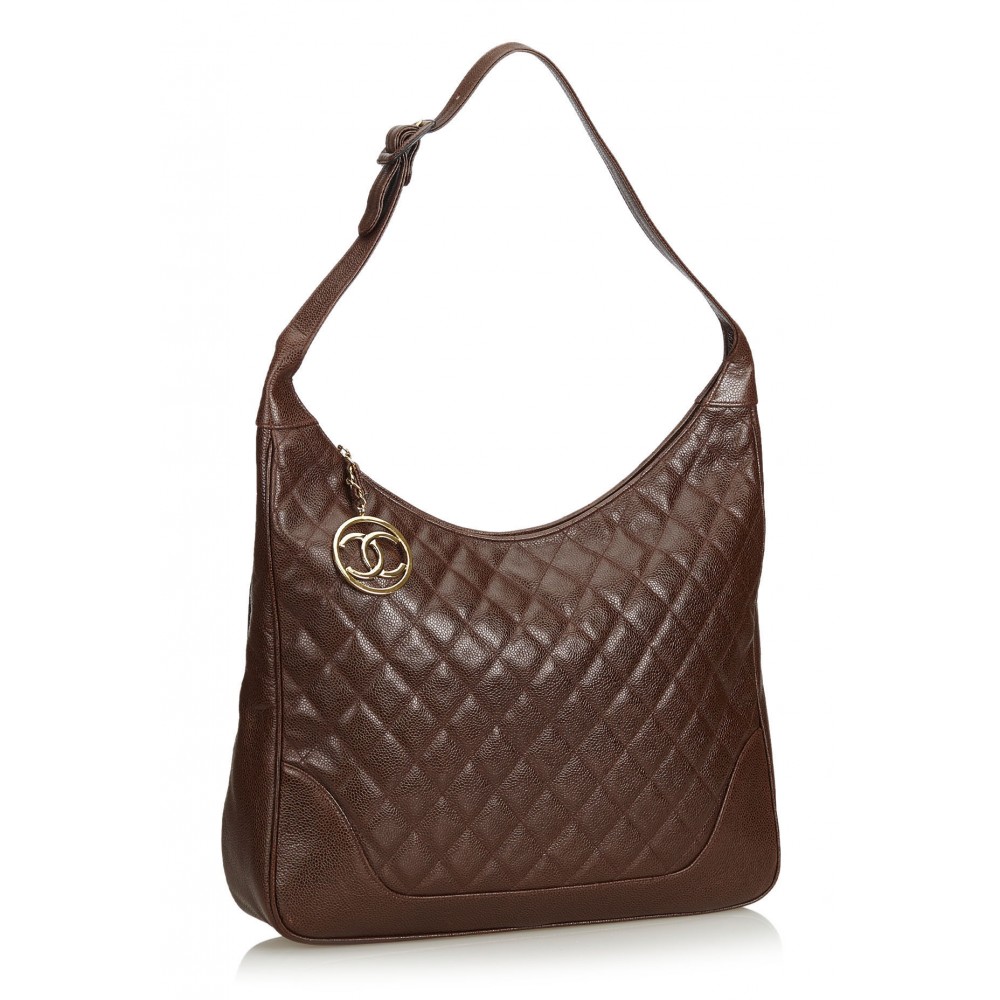 Chanel Timeless handbag in brown quilted leather