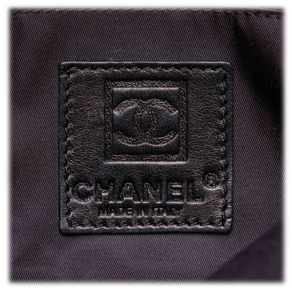 Chanel Vintage - Sport Line Chain Shoulder Bag - Black - Canvas