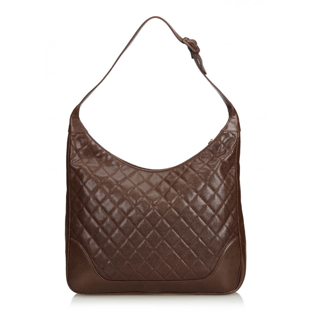 Chanel Vintage - Quilted Caviar Leather Shoulder Bag - Brown - Caviar Leather  Handbag - Luxury High Quality - Avvenice