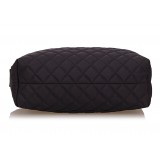 Chanel Vintage - Matelasse Nylon Handbag Bag - Black - Canvas Handbag - Luxury High Quality