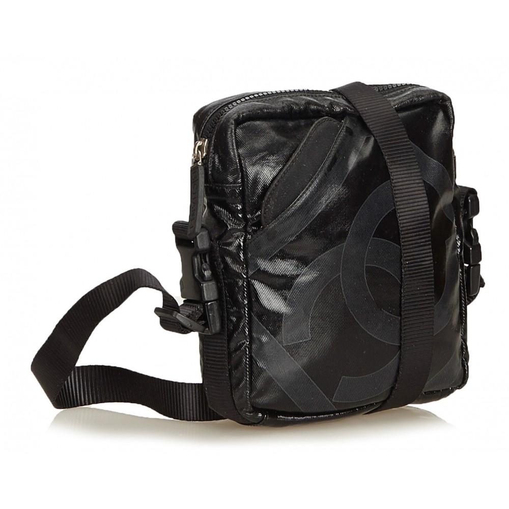 Chanel Vintage - Sports Line Crossbody Bag - Black - Canvas Handbag - Luxury  High Quality - Avvenice