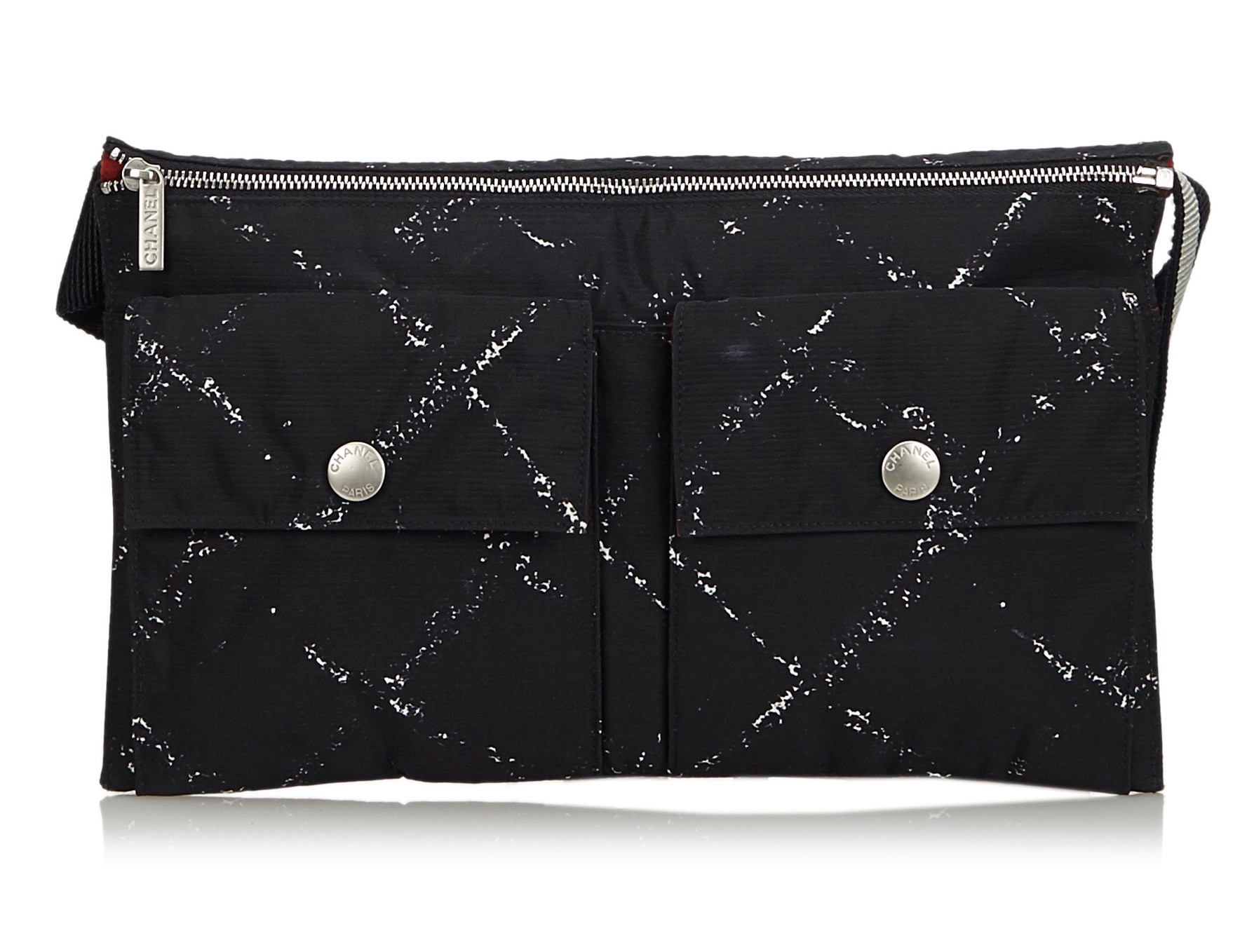 Chanel Vintage - Old Travel Line Belt Bag - Black - Canvas Handbag