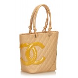 Chanel Vintage - Cambon Ligne Tote Bag - Marrone Beige - Borsa in Pelle - Alta Qualità Luxury