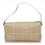 Chanel Vintage - Canvas Handbag Bag - Marrone Beige - Borsa in Tessuto - Alta Qualità Luxury